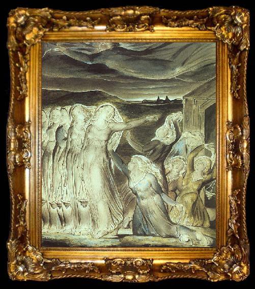 framed  Blake, William The Parable of the Wise and Foolish Virgins, ta009-2